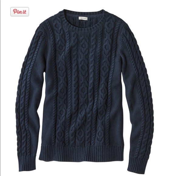 L.L. Bean Sweaters - LL Bean Crewneck Cable Knit Sweater